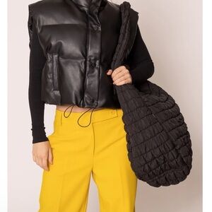 Stylish Black Quilted Women's Bag